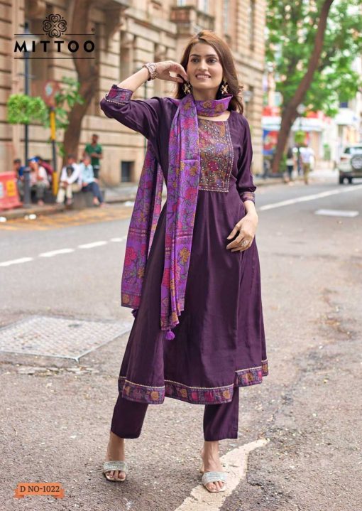 Mittoo Muskaan Vol 2 Silk Kurti with Dupatta Bottom Catalog 6 Pcs - Image 9