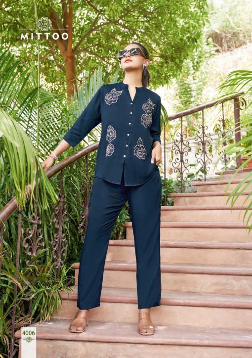 Mittoo Pranjal Viscose Kurti with Bottom Catalog 6 Pcs - Image 3