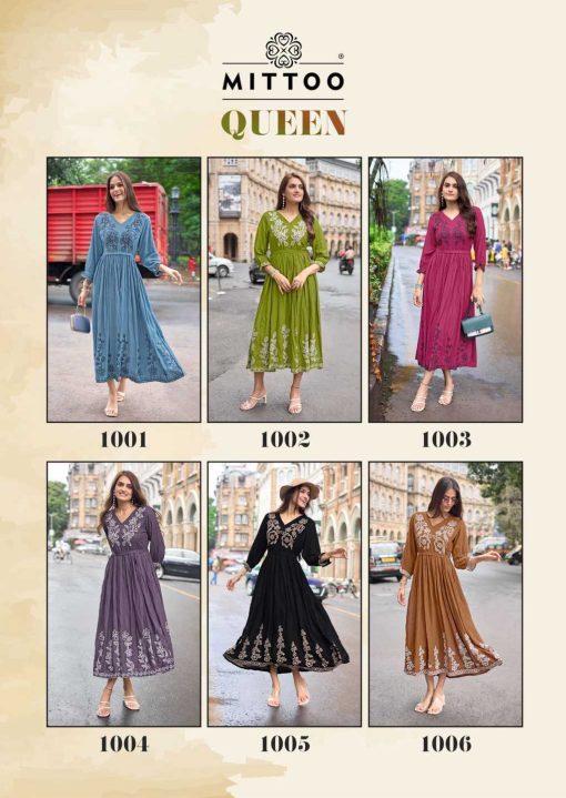 Mittoo Queen Rayon Kurti Catalog 6 Pcs - Image 12