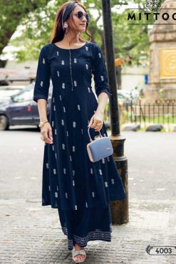 Mittoo Toral Rayon Kurti with Bottom Catalog 5 Pcs
