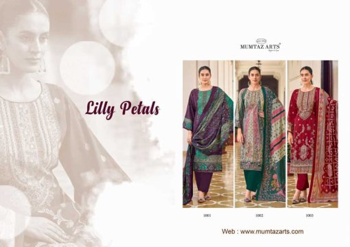 Mumtaz Arts Lilly Petals Silk Salwar Suit Catalog 3 Pcs - Image 7
