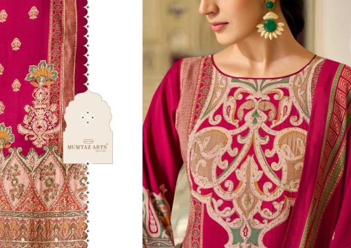 Mumtaz Arts Mehr-E-Gul Silk Salwar Suit Catalog 4 Pcs - Image 3