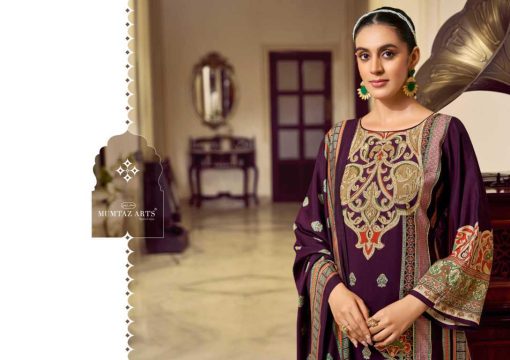 Mumtaz Arts Mehr-E-Gul Silk Salwar Suit Catalog 4 Pcs - Image 4