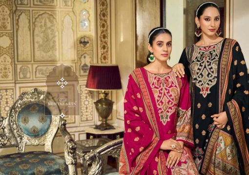 Mumtaz Arts Mehr-E-Gul Silk Salwar Suit Catalog 4 Pcs - Image 7