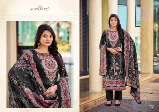 Mumtaz Arts Veda Satin Salwar Suit Catalog 4 Pcs - Image 2