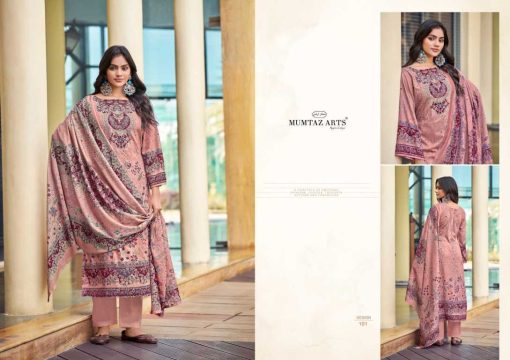 Mumtaz Arts Veda Satin Salwar Suit Catalog 4 Pcs - Image 5