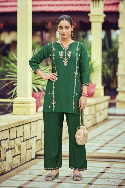 Ossm Celebrations Kurti with Bottom Silk Catalog 6 Pcs - Image 5
