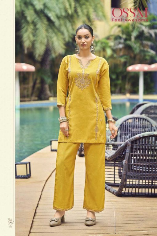 Ossm Celebrations Kurti with Bottom Silk Catalog 6 Pcs - Image 7
