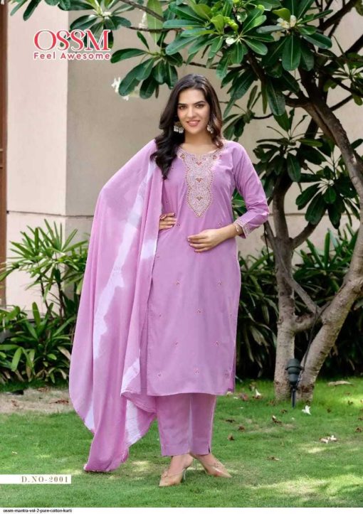 Ossm Mantra Vol 2 Kurti with Bottom Cotton Catalog 6 Pcs - Image 7