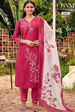 Ossm Noor Kurti with Dupatta Bottom Viscose Catalog 6 Pcs