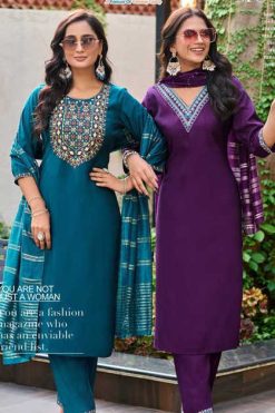 Passion Tree Glamour Vol 1 Kurti with Dupatta Bottom Silk Catalog 6 Pcs