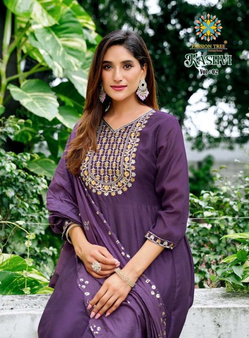 Passion Tree Kashvi Vol 2 Kurti with Dupatta Bottom Silk Catalog 8 Pcs - Image 3