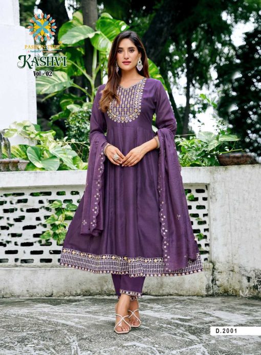 Passion Tree Kashvi Vol 2 Kurti with Dupatta Bottom Silk Catalog 8 Pcs - Image 4
