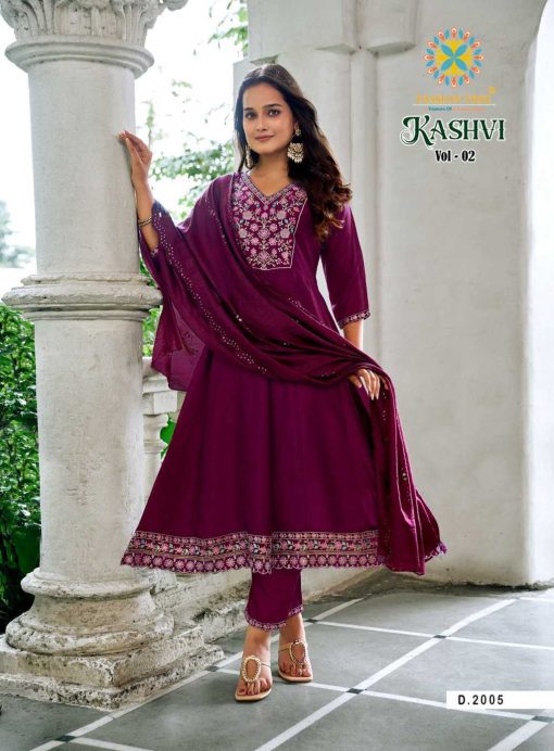 Passion Tree Kashvi Vol 2 Kurti with Dupatta Bottom Silk Catalog 8 Pcs - Image 8