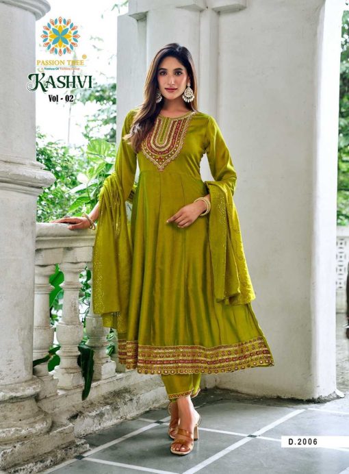 Passion Tree Kashvi Vol 2 Kurti with Dupatta Bottom Silk Catalog 8 Pcs - Image 9