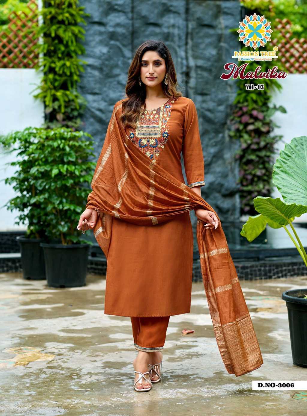 Passion Tree Malvika Vol 3 Kurti with Dupatta Bottom Fancy Catalog 8 Pcs (8) Passion Tree Malvika Vol 3 Kurti with Dupatta Bottom Fancy Catalog 8 Pcs - Image 9