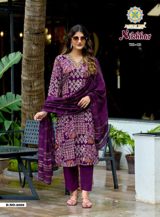 Passion Tree Nikhaar Vol 3 Kurti with Dupatta Bottom Rayon Catalog 8 Pcs - Image 12