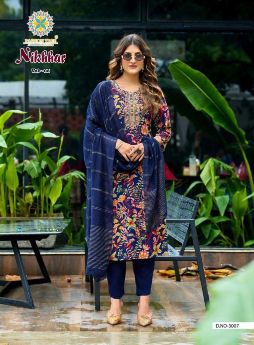 Passion Tree Nikhaar Vol 3 Kurti with Dupatta Bottom Rayon Catalog 8 Pcs - Image 10