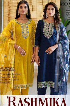 Passion Tree Rashmika Vol 1 Kurti with Dupatta Bottom Jacquard Catalog 8 Pcs