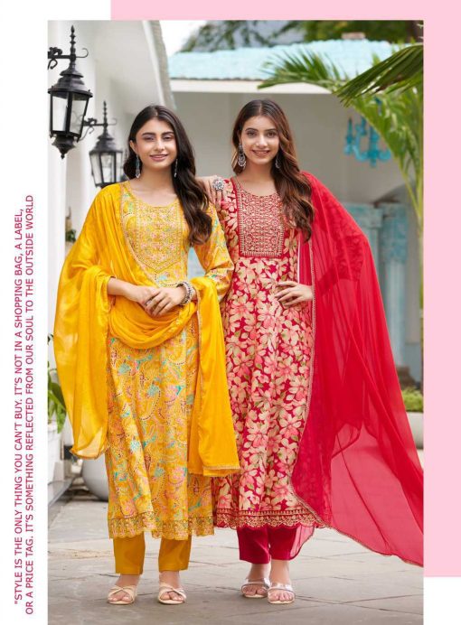Radhika Anarkali Vol 7 Kurti with Dupatta Bottom Rayon Catalog 6 Pcs - Image 8