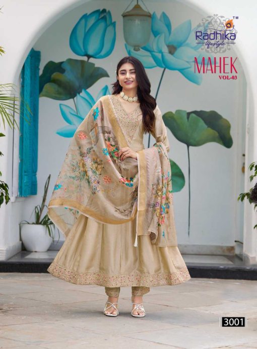 Radhika Mahek Vol 3 Kurti with Dupatta Bottom Silk Catalog 6 Pcs - Image 3