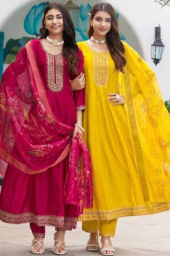 Radhika Mahek Vol 3 Kurti with Dupatta Bottom Silk Catalog 6 Pcs 247x371 - Surat Fabrics