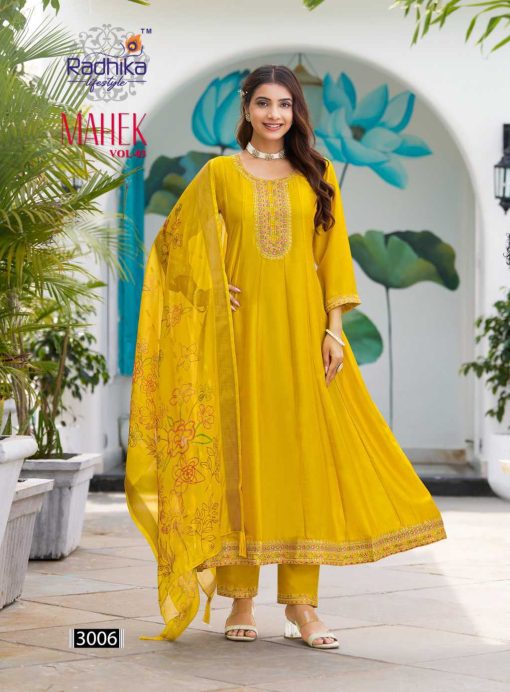 Radhika Mahek Vol 3 Kurti with Dupatta Bottom Silk Catalog 6 Pcs - Image 8