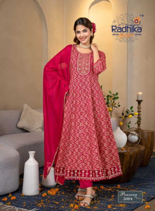 Radhika Prasang Vol 3 Kurti with Dupatta Bottom Rayon Catalog 6 Pcs - Image 7