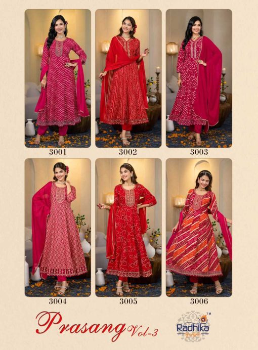 Radhika Prasang Vol 3 Kurti with Dupatta Bottom Rayon Catalog 6 Pcs - Image 10