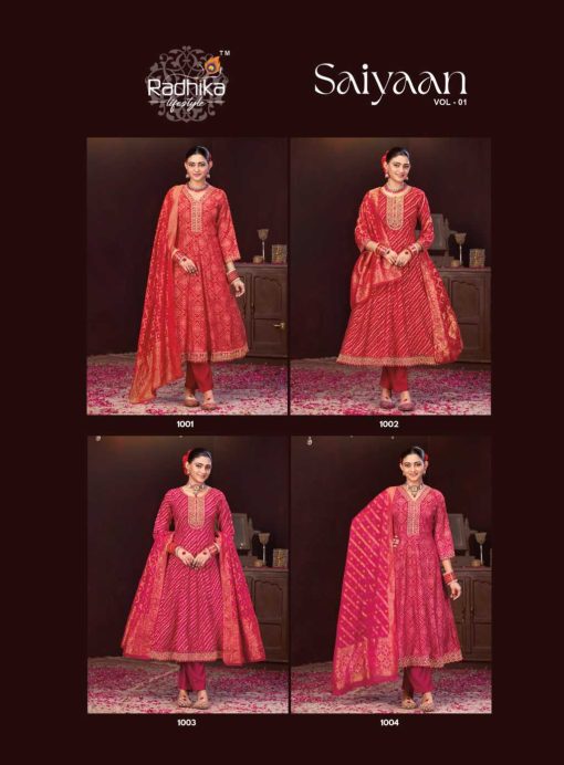 Radhika Saiyaan Vol 1 Kurti with Dupatta Bottom Silk Catalog 4 Pcs - Image 7