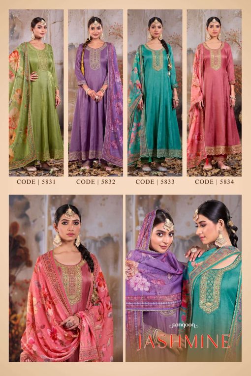 Rangoon Jashmine by Kessi Silk Readymade Salwar Suit Catalog 4 Pcs - Image 6