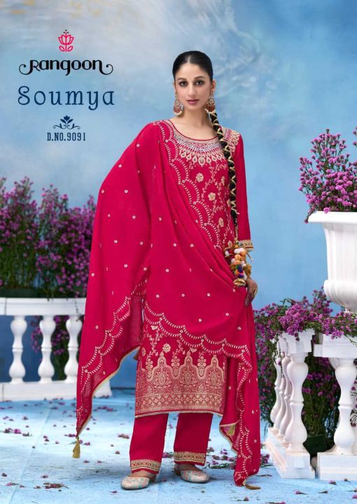 Rangoon Soumya by Kessi Jacquard Readymade Salwar Suit Catalog 4 Pcs - Image 2