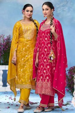 Rangoon Soumya by Kessi Jacquard Readymade Salwar Suit Catalog 4 Pcs