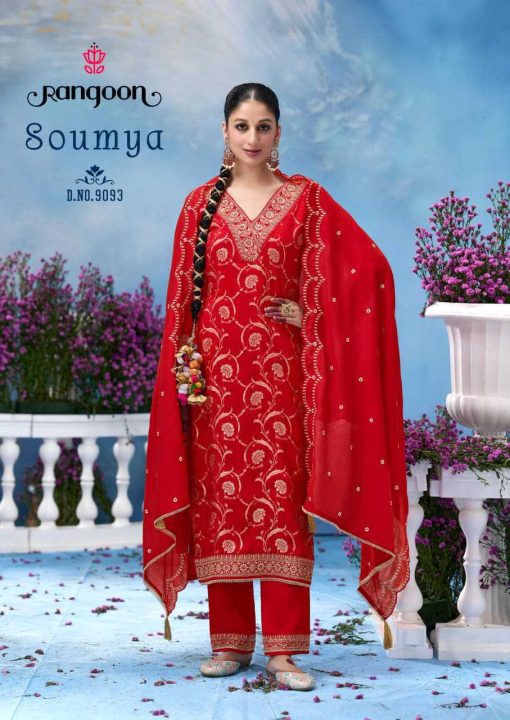 Rangoon Soumya by Kessi Jacquard Readymade Salwar Suit Catalog 4 Pcs - Image 5