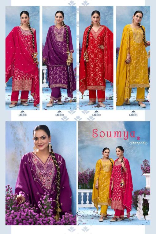 Rangoon Soumya by Kessi Jacquard Readymade Salwar Suit Catalog 4 Pcs - Image 9