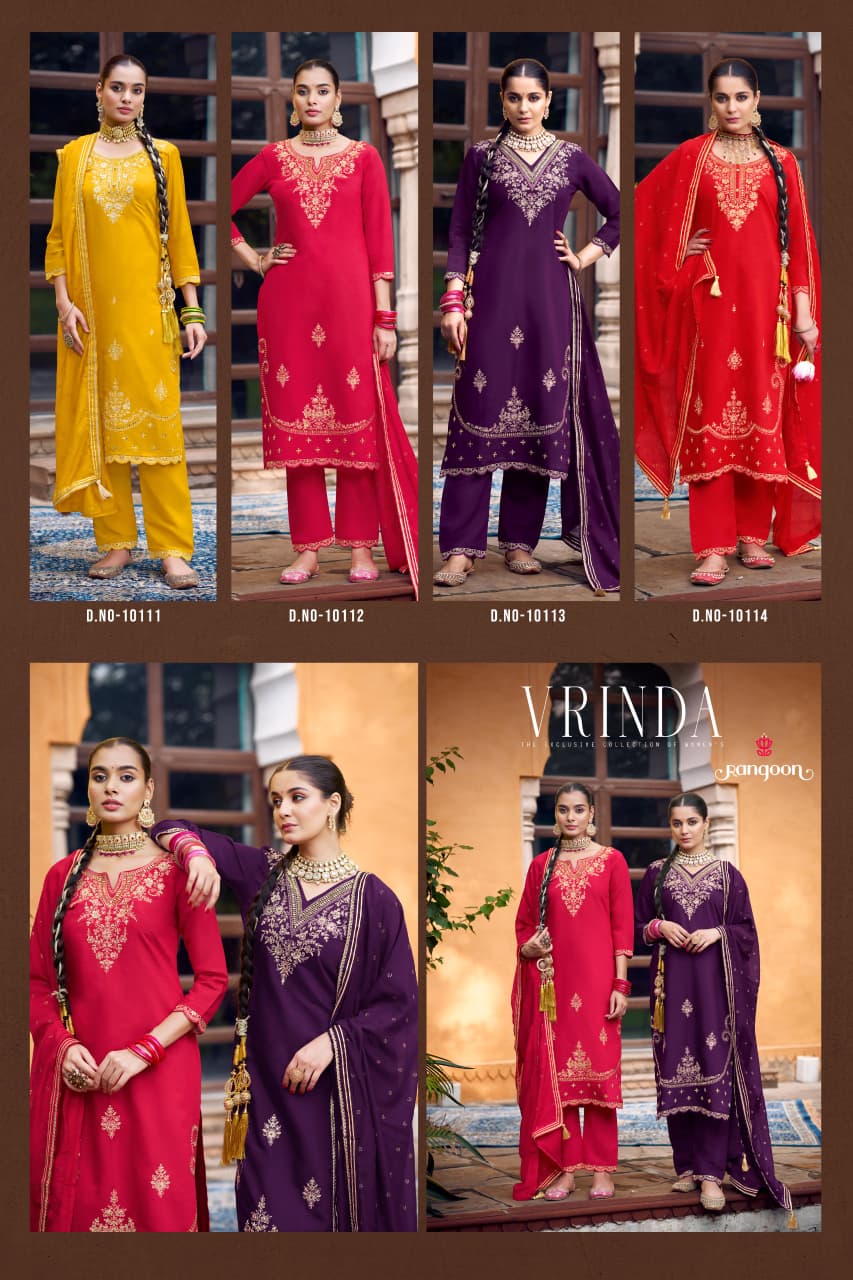 Rangoon Vrinda by Kessi Silk Readymade Salwar Suit Catalog 4 Pcs (8) Rangoon Vrinda by Kessi Silk Readymade Salwar Suit Catalog 4 Pcs - Image 9