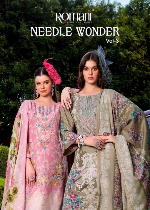 Romani Needle Wonder Vol 3 Cotton Salwar Suit Catalog 8 Pcs - Image 2
