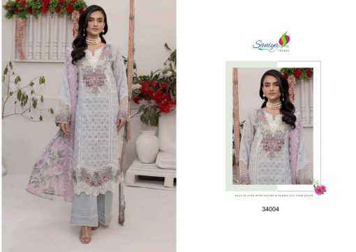 Saniya Trendz Adan Libas Chikankari Vol 34 Cotton Salwar Suit Catalog 4 Pcs - Image 5