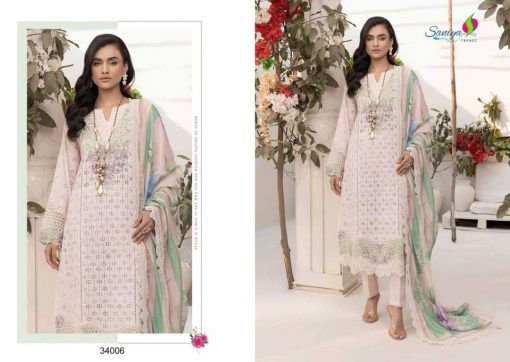 Saniya Trendz Adan Libas Chikankari Vol 34 Cotton Salwar Suit Catalog 4 Pcs - Image 6