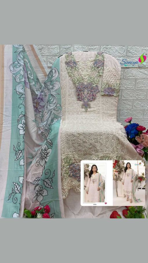Saniya Trendz Adan Libas Chikankari Vol 34 Cotton Salwar Suit Catalog 4 Pcs - Image 9