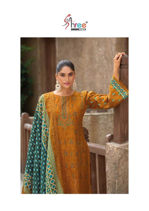 Shree Fabs Bin Saeed Lawn Collection Vol 23 Cotton Salwar Suit Catalog 6 Pcs - Image 16