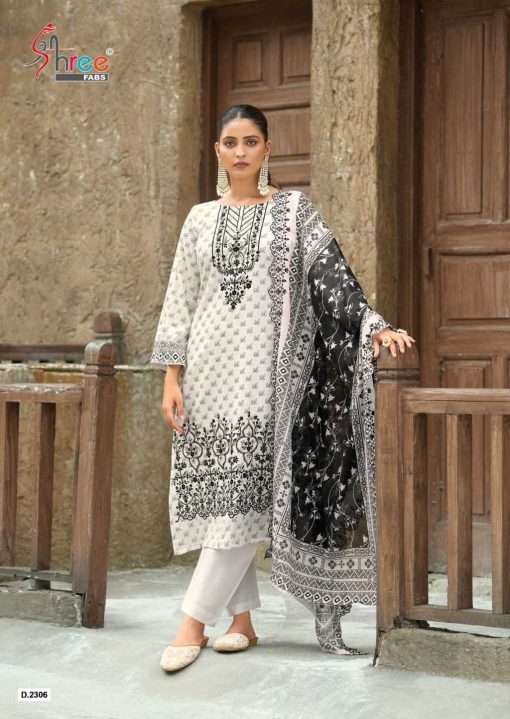 Shree Fabs Bin Saeed Lawn Collection Vol 23 Cotton Salwar Suit Catalog 6 Pcs - Image 3