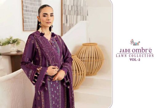 Shree Fabs Jade Ombre Lawn Collection Vol 2 Cotton Salwar Suit Catalog 5 Pcs - Image 8