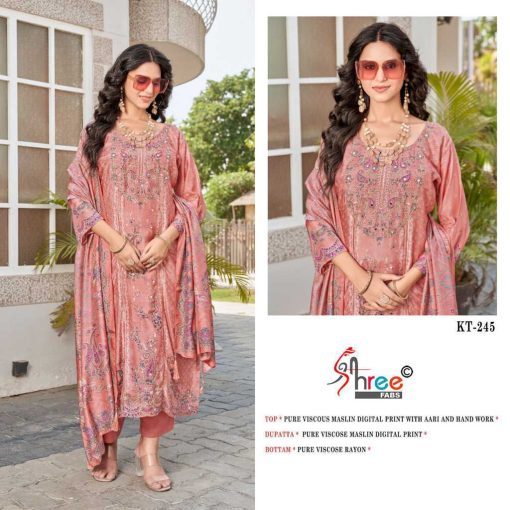 Shree Fabs KT 245 Viscose Salwar Suit Catalog 4 Pcs - Image 4