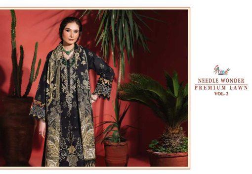Shree Fabs Needle Wonder Premium Lawn Vol 2 Chiffon Cotton Salwar Suit Catalog 7 Pcs - Image 11