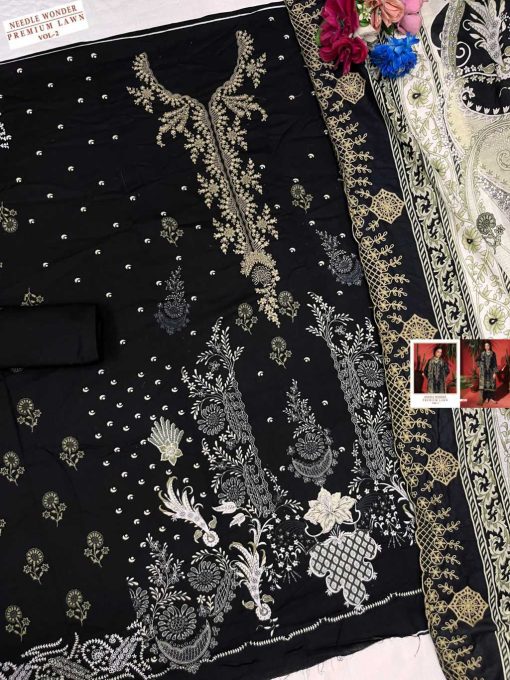 Shree Fabs Needle Wonder Premium Lawn Vol 2 Chiffon Cotton Salwar Suit Catalog 7 Pcs - Image 19