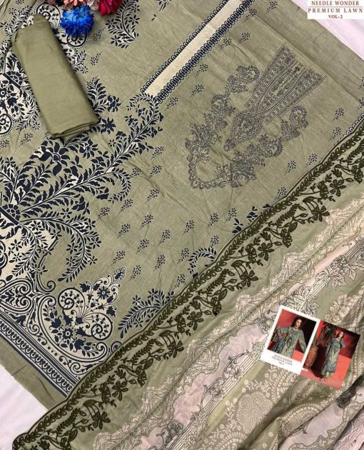 Shree Fabs Needle Wonder Premium Lawn Vol 2 Chiffon Cotton Salwar Suit Catalog 7 Pcs - Image 26