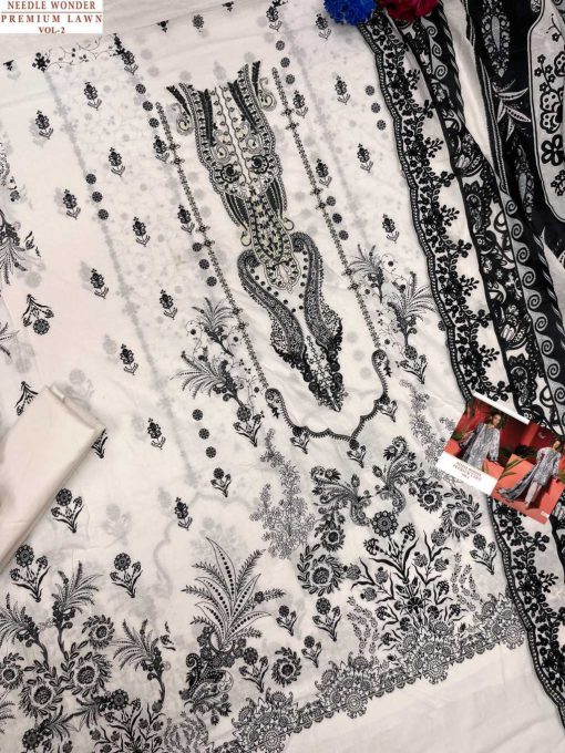 Shree Fabs Needle Wonder Premium Lawn Vol 2 Chiffon Cotton Salwar Suit Catalog 7 Pcs - Image 29