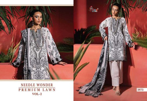 Shree Fabs Needle Wonder Premium Lawn Vol 2 Chiffon Cotton Salwar Suit Catalog 7 Pcs - Image 4