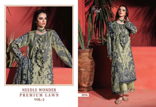 Shree Fabs Needle Wonder Premium Lawn Vol 2 Chiffon Cotton Salwar Suit Catalog 7 Pcs - Image 7